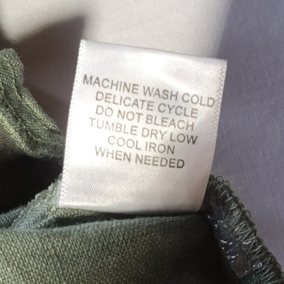 Michael Stars Womens XS 100% Linen Green Utility Jacket - Picture 5 of 10